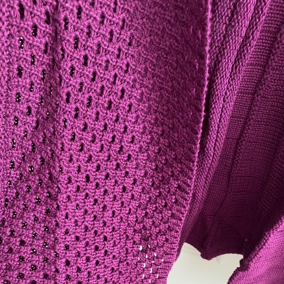 Women's Cable-knit Cardigan Sweater - Picture 3 of 4